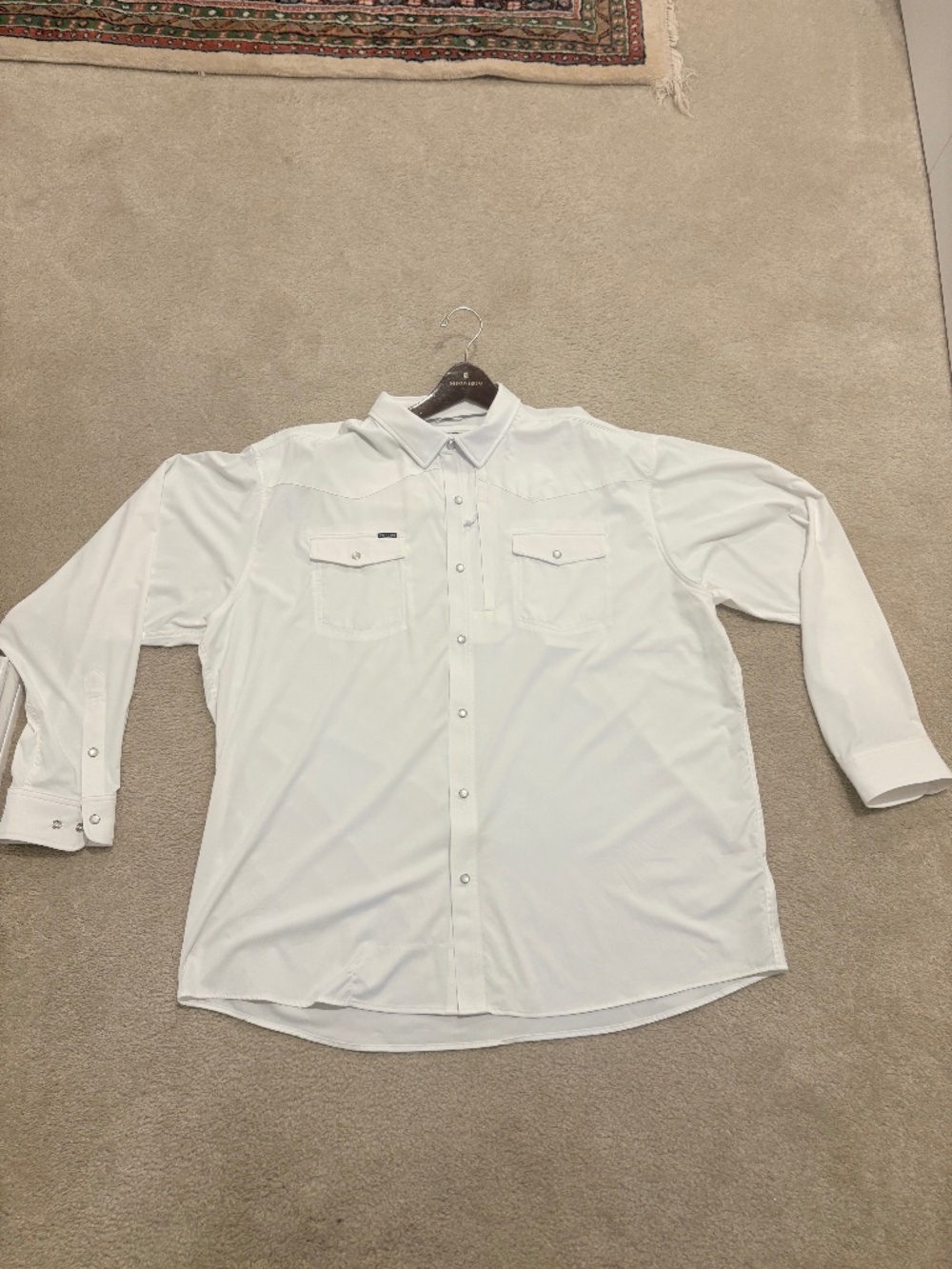 PONCHO, white shirt. XXL regular fit.